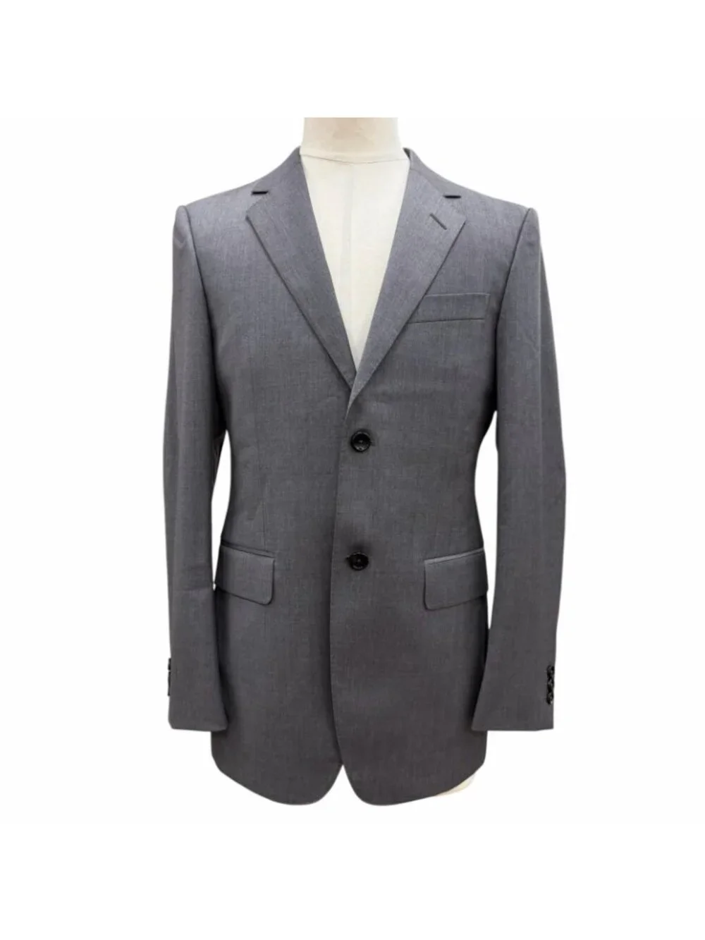 Gucci Wool 100% Logo Button Single Suit Set Gray Business